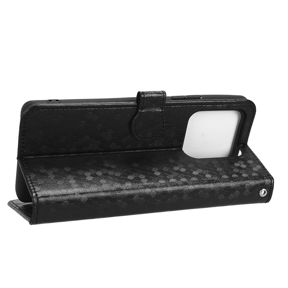 Anti-drop Cell Phone Cover For Xiaomi 13 5G Dot Pattern Imprinted PU Leather Phone Wallet Case Stand with Strap