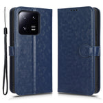 Anti-drop Cell Phone Cover For Xiaomi 13 5G Dot Pattern Imprinted PU Leather Phone Wallet Case Stand with Strap