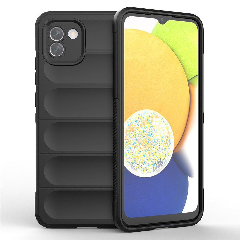 For Samsung Galaxy A03 (164.2mm) Shockproof TPU Cell Phone Cover Rugged Back Anti-Scratch Anti-Slip Case