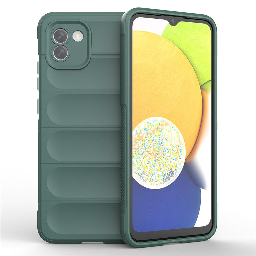 For Samsung Galaxy A03 (164.2mm) Shockproof TPU Cell Phone Cover Rugged Back Anti-Scratch Anti-Slip Case