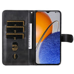 For Huawei nova Y61 4G Calf Texture Phone Case PU Leather Zipper Pocket Anti-scratch Cell Phone Cover with Stand Wallet