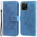 For Huawei nova Y61 4G Case Floral Pattern PU Leather Wallet Stand Phone Cover