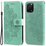 For Huawei nova Y61 4G Case Floral Pattern PU Leather Wallet Stand Phone Cover