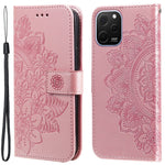 For Huawei nova Y61 4G Case Floral Pattern PU Leather Wallet Stand Phone Cover