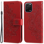 For Huawei nova Y61 4G Case Floral Pattern PU Leather Wallet Stand Phone Cover