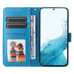 Smartphone Case For Samsung Galaxy A34 5G PU Leather Sunflower Imprinted Magnetic Closure Stand Wallet Phone Cover with Hand Strap