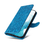 Smartphone Case For Samsung Galaxy A34 5G PU Leather Sunflower Imprinted Magnetic Closure Stand Wallet Phone Cover with Hand Strap