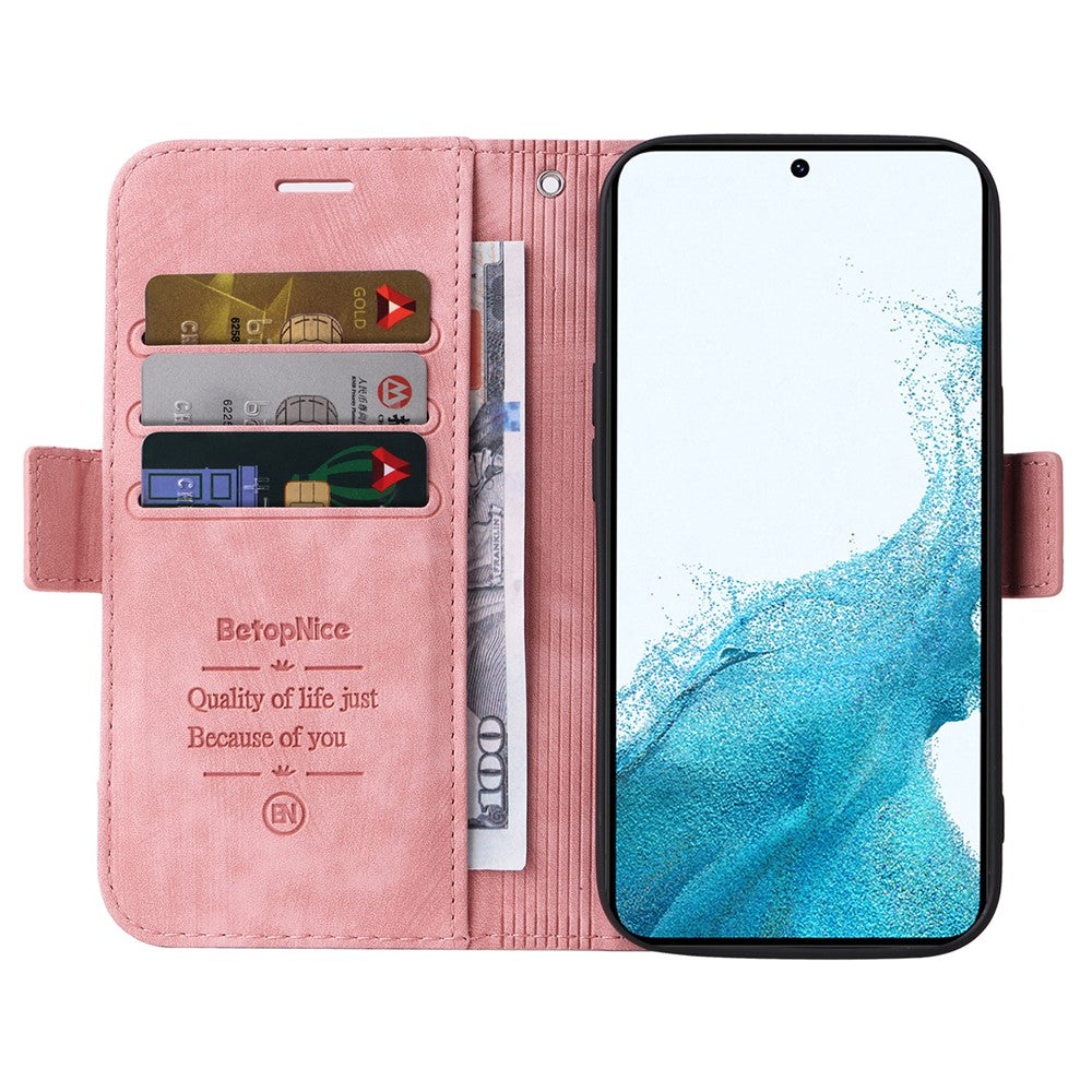 BETOPNICE 001 Til Samsung Galaxy A34 5G Præget linjesyning Fuld beskyttelse PU-læderetui Pung Stander Mobiltelefoncover