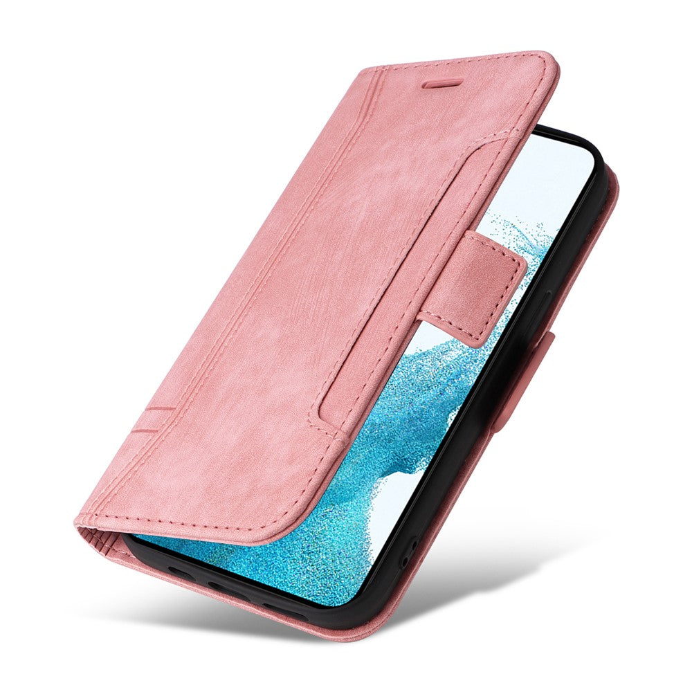 BETOPNICE 001 Til Samsung Galaxy A34 5G Præget linjesyning Fuld beskyttelse PU-læderetui Pung Stander Mobiltelefoncover