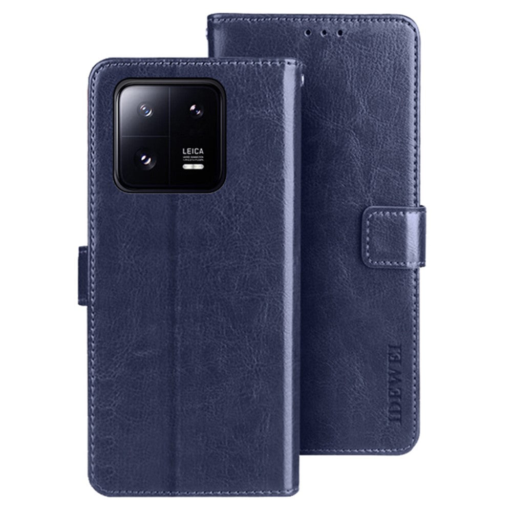 IDEWEI For Xiaomi 13 Pro 5G Crazy Horse Texture PU Leather Shockproof Case Stand Wallet Folio Flip Phone Cover