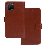 IDEWEI For Huawei Enjoy 50z 4G Anti-scratch Wallet Stand Phone Case Crazy Horse Texture PU Leather + TPU Cover