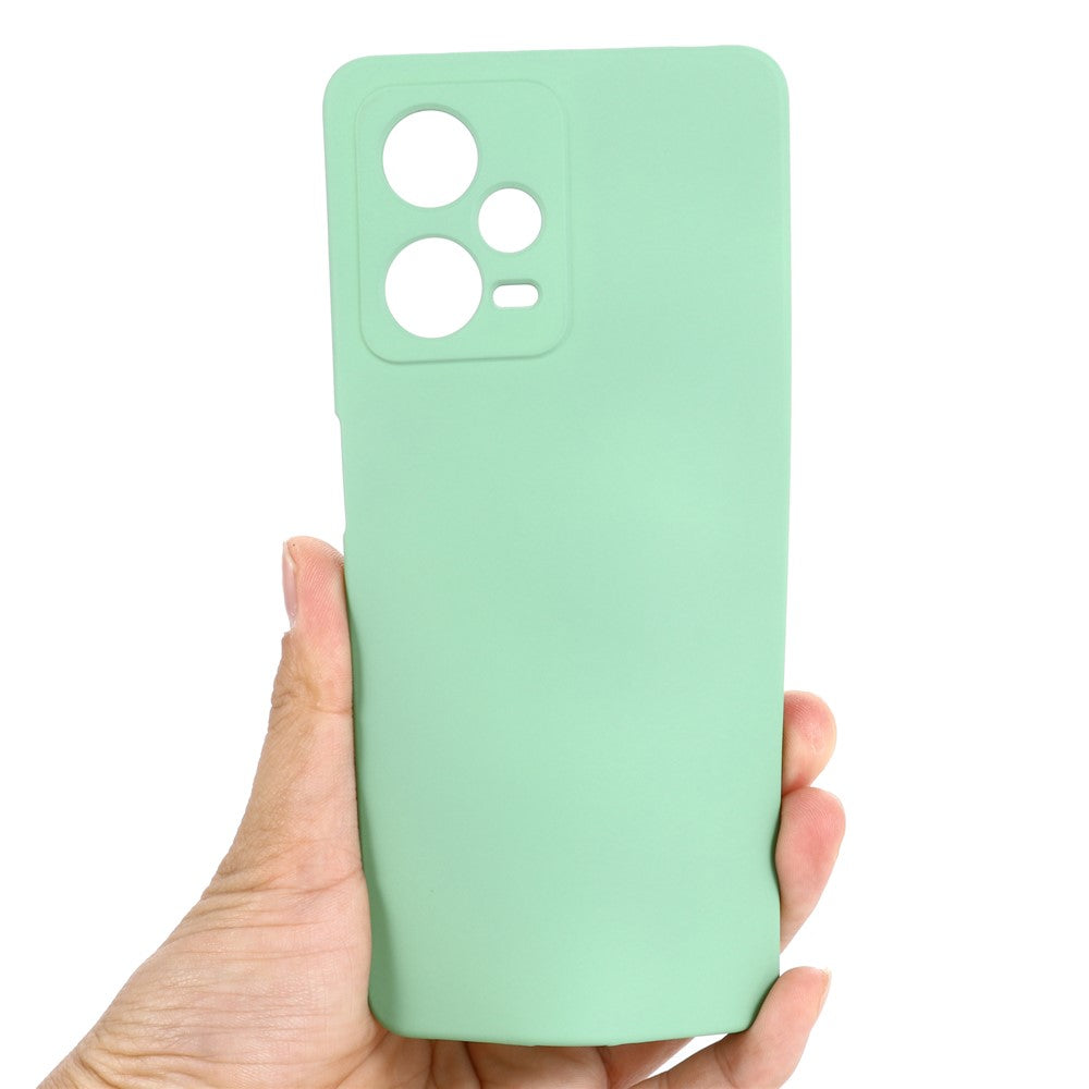 For Xiaomi Redmi Note 12 Pro+ 5G Liquid Silicone Phone Case Soft Liner Anti-scratch Back Cover with Strap