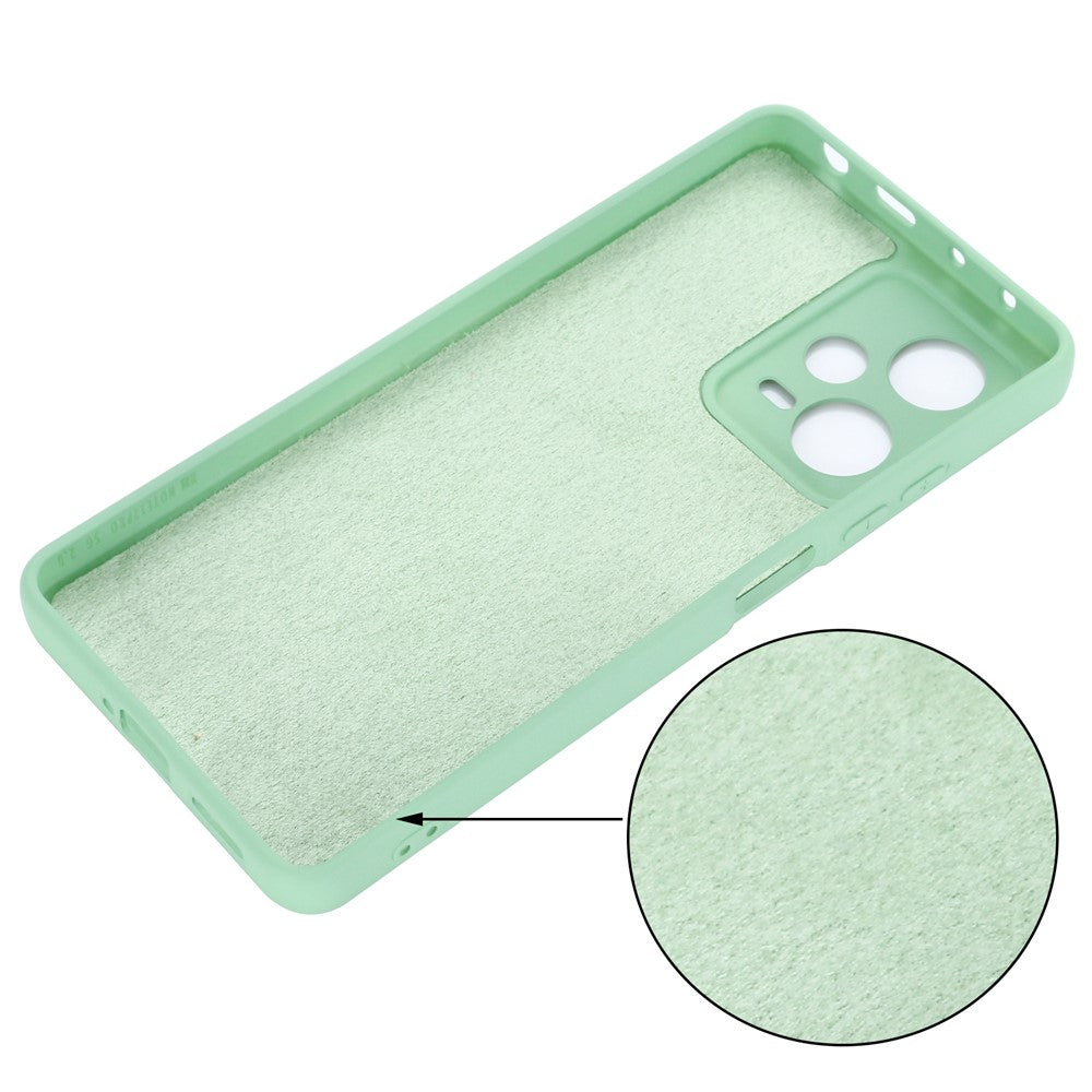 For Xiaomi Redmi Note 12 Pro+ 5G Liquid Silicone Phone Case Soft Liner Anti-scratch Back Cover with Strap