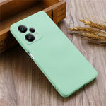 For Xiaomi Redmi Note 12 Pro+ 5G Liquid Silicone Phone Case Soft Liner Anti-scratch Back Cover with Strap