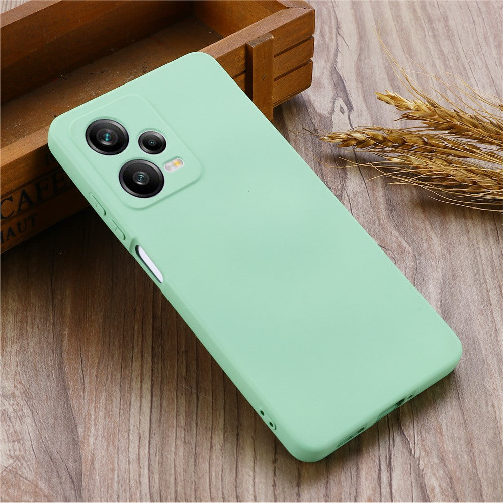 For Xiaomi Redmi Note 12 Pro+ 5G Liquid Silicone Phone Case Soft Liner Anti-scratch Back Cover with Strap