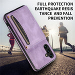 Samsung Galaxy A13 5G Trippelvikbart Plånboksfodral i PU-läder med TPU-beläggning och Stötsäkert Fodral med Stöd