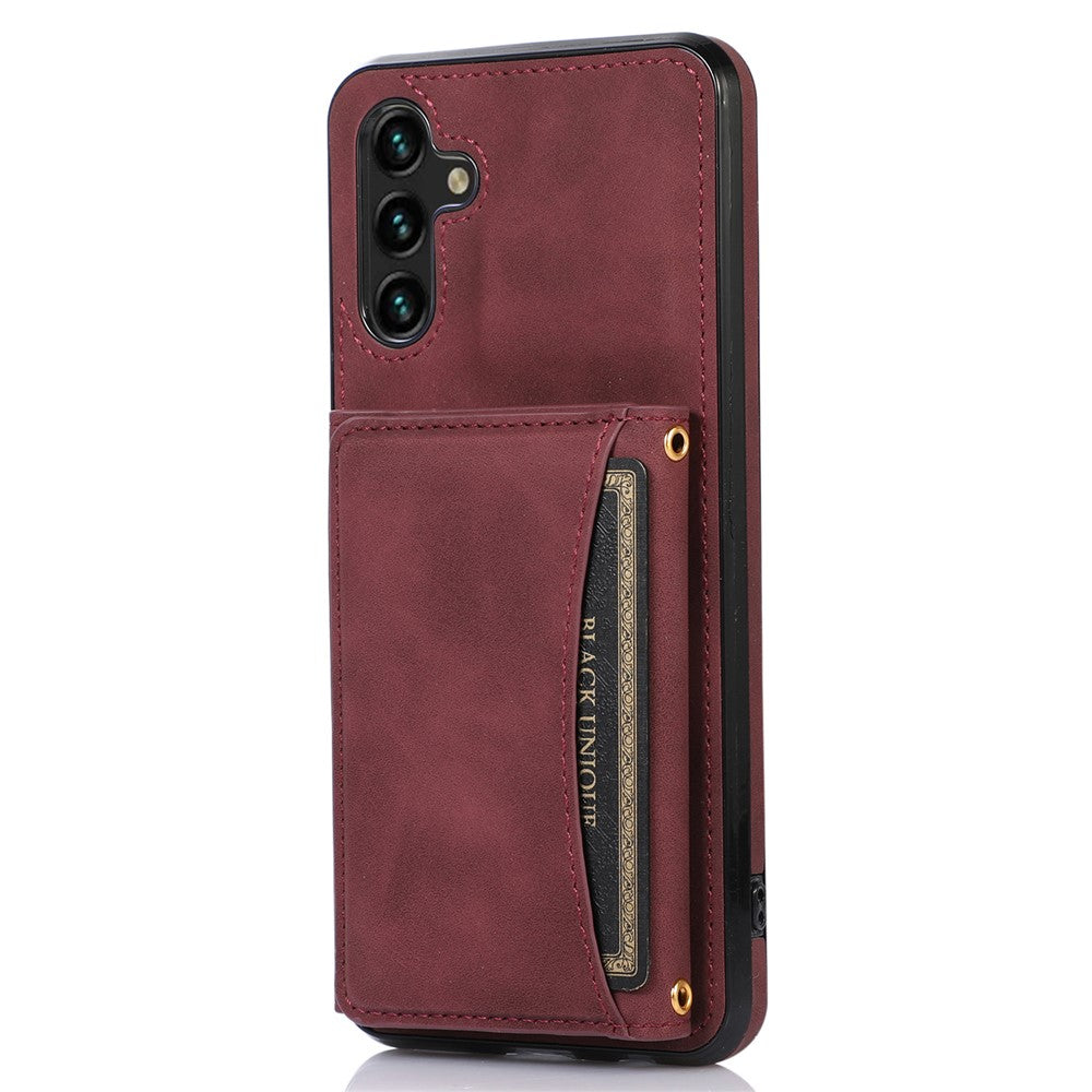 Samsung Galaxy A13 5G Trippelvikbart Plånboksfodral i PU-läder med TPU-beläggning och Stötsäkert Fodral med Stöd