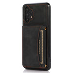 For Samsung Galaxy A32 4G (EU Version) Tri-fold Wallet PU Leather Coated TPU Case Drop-proof Kickstand Phone Cover