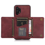 For Samsung Galaxy A32 4G (EU Version) Tri-fold Wallet PU Leather Coated TPU Case Drop-proof Kickstand Phone Cover