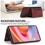 For Samsung Galaxy A32 4G (EU Version) Tri-fold Wallet PU Leather Coated TPU Case Drop-proof Kickstand Phone Cover
