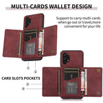 For Samsung Galaxy A32 4G (EU Version) Tri-fold Wallet PU Leather Coated TPU Case Drop-proof Kickstand Phone Cover