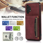 For Samsung Galaxy A32 4G (EU Version) Tri-fold Wallet PU Leather Coated TPU Case Drop-proof Kickstand Phone Cover