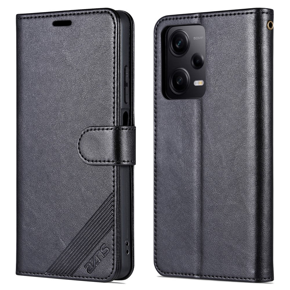AZNS For Xiaomi Redmi Note 12 Pro 5G / 12 Pro Speed 5G / Poco X5 Pro 5G PU Leather Stand Wallet Cover with Strap
