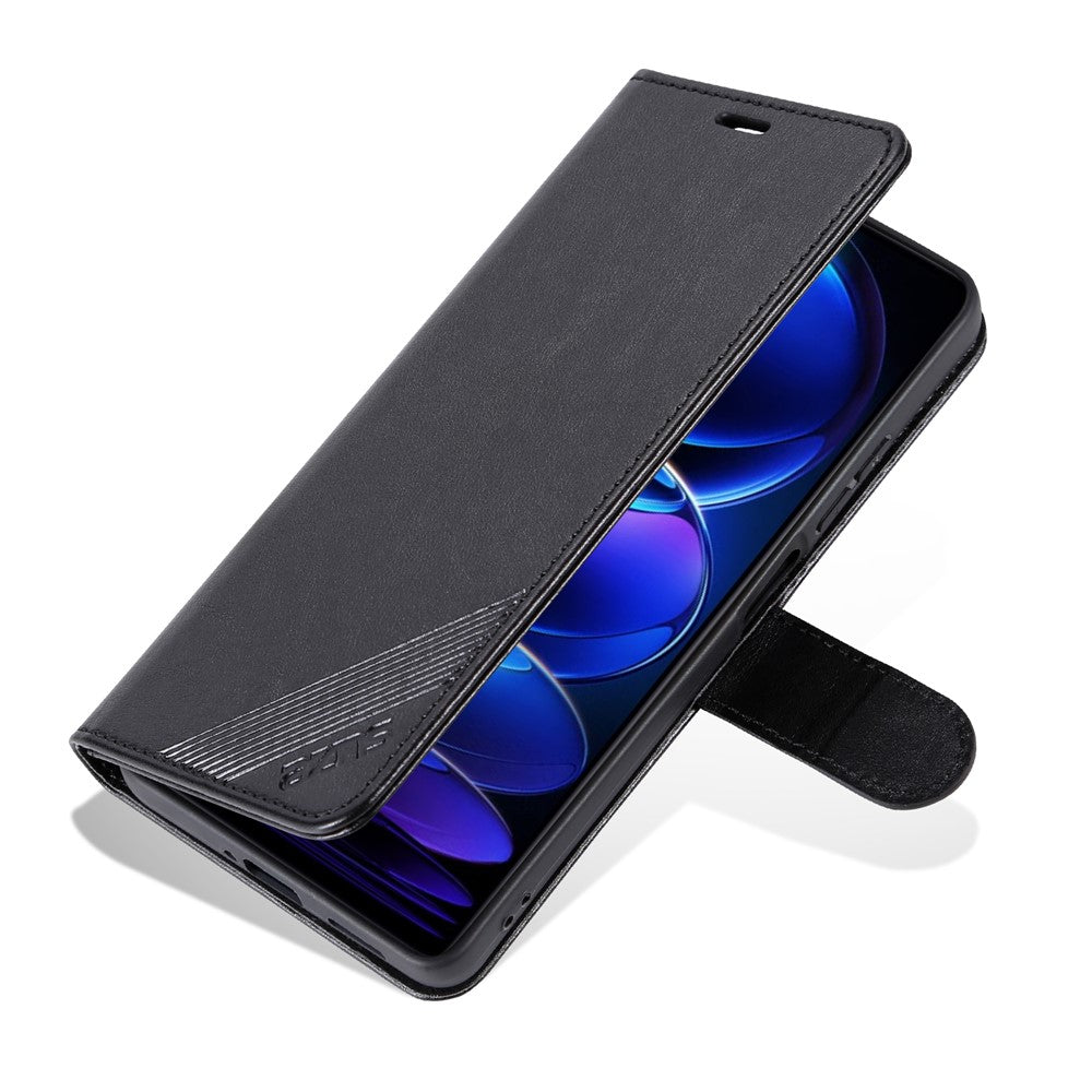 AZNS For Xiaomi Redmi Note 12 Pro 5G / 12 Pro Speed 5G / Poco X5 Pro 5G PU Leather Stand Wallet Cover with Strap