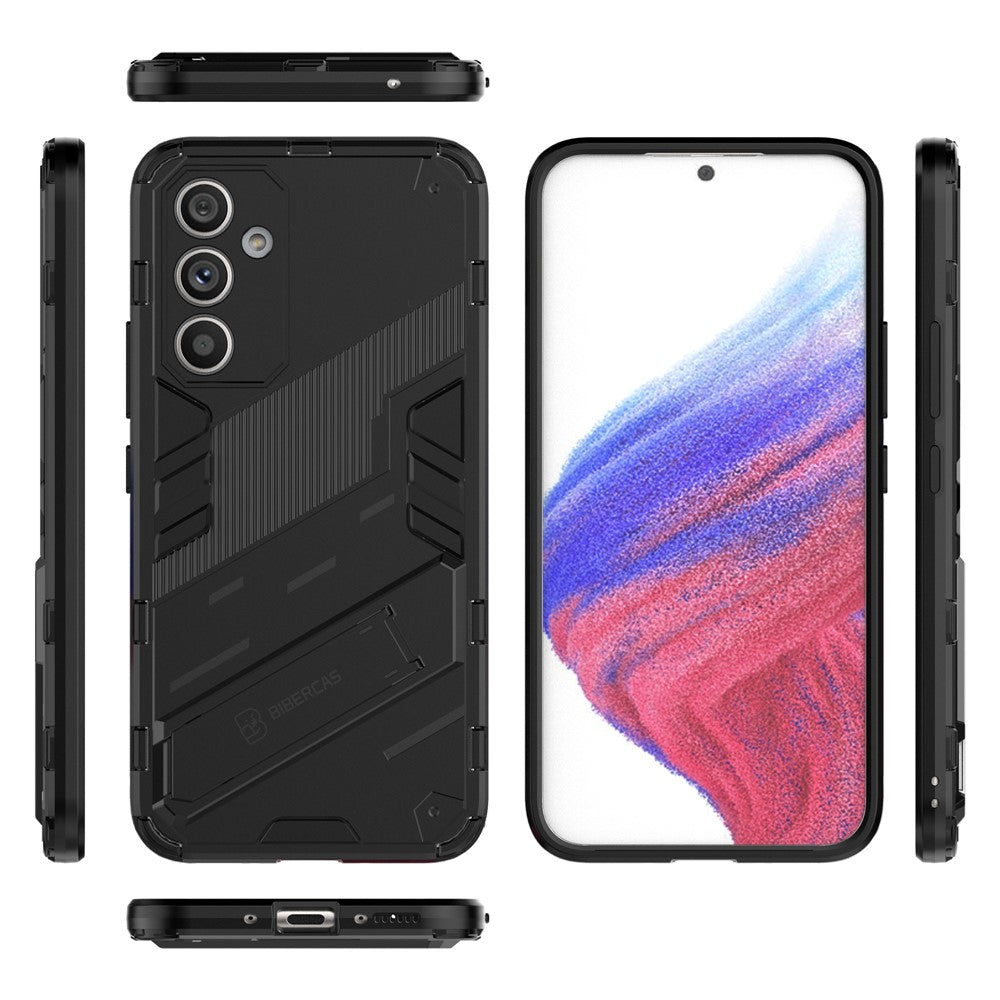 Anti-scratch Phone Cover for Samsung Galaxy A54 5G, Anti-drop Hard PC Soft TPU Hybrid Phone Case Kickstand