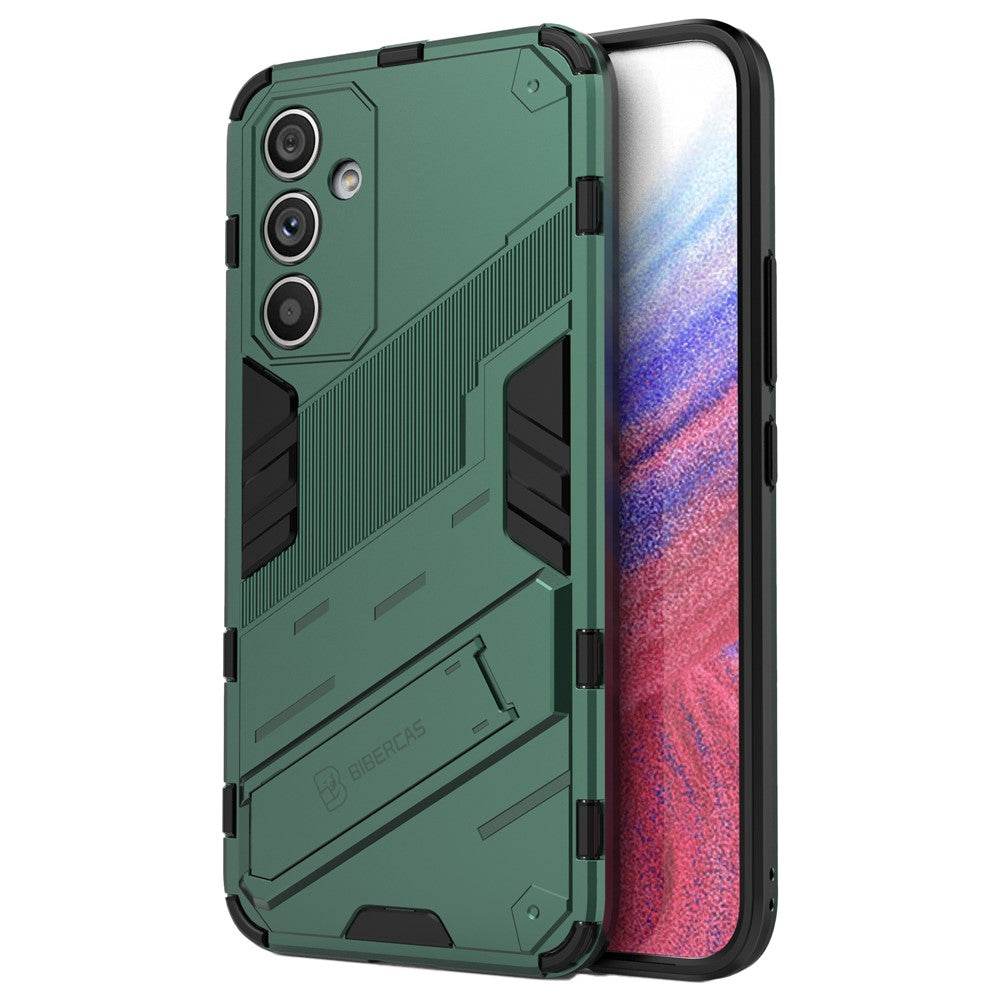 Anti-scratch Phone Cover for Samsung Galaxy A54 5G, Anti-drop Hard PC Soft TPU Hybrid Phone Case Kickstand
