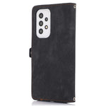 Samsung Galaxy A23 4G / A23 5G (Global version) Dragkedja Plånboksfodral i PU-läder, 9 kortfack, stativfodral med handledsrem
