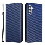 For Samsung Galaxy A34 5G Shockproof Carbon Fiber Texture Phone Cover Magnetic Auto Closing PU Leather Flip Wallet Case Stand