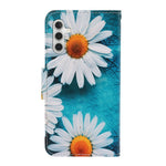 For Samsung Galaxy A54 5G Cross Texture PU Leather Wallet Case Magnetic Closure Pattern Printing Flip Stand Phone Cover with Strap