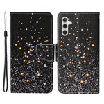 For Samsung Galaxy A54 5G Cross Texture PU Leather Wallet Case Magnetic Closure Pattern Printing Flip Stand Phone Cover with Strap