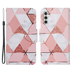 For Samsung Galaxy A54 5G Cross Texture PU Leather Wallet Case Magnetic Closure Pattern Printing Flip Stand Phone Cover with Strap