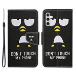 For Samsung Galaxy A54 5G Cross Texture PU Leather Wallet Case Magnetic Closure Pattern Printing Flip Stand Phone Cover with Strap