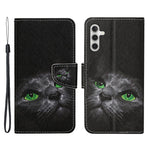 For Samsung Galaxy A54 5G Cross Texture PU Leather Wallet Case Magnetic Closure Pattern Printing Flip Stand Phone Cover with Strap