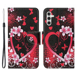 For Samsung Galaxy A54 5G Cross Texture PU Leather Wallet Case Magnetic Closure Pattern Printing Flip Stand Phone Cover with Strap