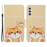 For Samsung Galaxy A34 5G Pattern Printing PU Leather Phone Case Cross Texture Wallet Stand Magnetic Closure Cover with Strap