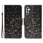 For Samsung Galaxy A34 5G Pattern Printing PU Leather Phone Case Cross Texture Wallet Stand Magnetic Closure Cover with Strap