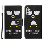 For Samsung Galaxy A34 5G Pattern Printing PU Leather Phone Case Cross Texture Wallet Stand Magnetic Closure Cover with Strap