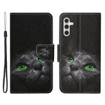 For Samsung Galaxy A34 5G Pattern Printing PU Leather Phone Case Cross Texture Wallet Stand Magnetic Closure Cover with Strap