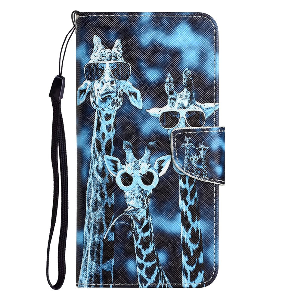 For Samsung Galaxy A34 5G Cross Texture PU Leather Flip Protective Case Pattern Printing Magnetic Stand Wallet Cover with Strap