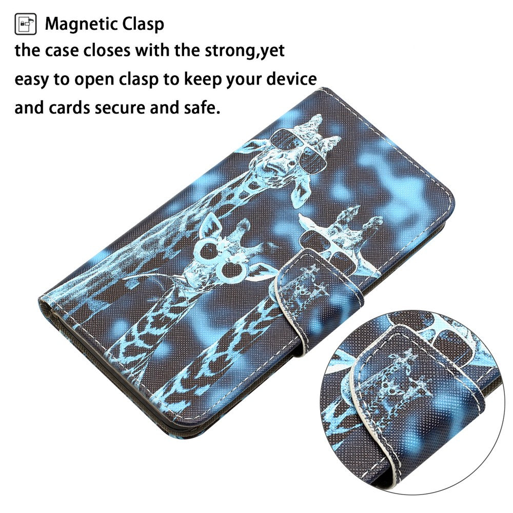For Samsung Galaxy A34 5G Cross Texture PU Leather Flip Protective Case Pattern Printing Magnetic Stand Wallet Cover with Strap