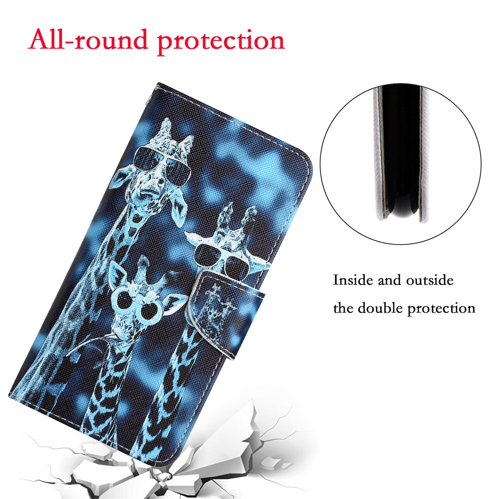 For Samsung Galaxy A34 5G Cross Texture PU Leather Flip Protective Case Pattern Printing Magnetic Stand Wallet Cover with Strap
