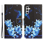 For Samsung Galaxy A34 5G Cross Texture PU Leather Flip Protective Case Pattern Printing Magnetic Stand Wallet Cover with Strap