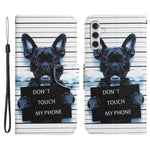 For Samsung Galaxy A34 5G Cross Texture PU Leather Flip Protective Case Pattern Printing Magnetic Stand Wallet Cover with Strap