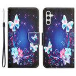 For Samsung Galaxy A34 5G Cross Texture PU Leather Flip Protective Case Pattern Printing Magnetic Stand Wallet Cover with Strap