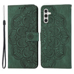 For Samsung Galaxy A34 5G Imprinted Mandala Flower Phone Flip Wallet Case Stand PU Leather Anti-scratch Cell Phone Cover
