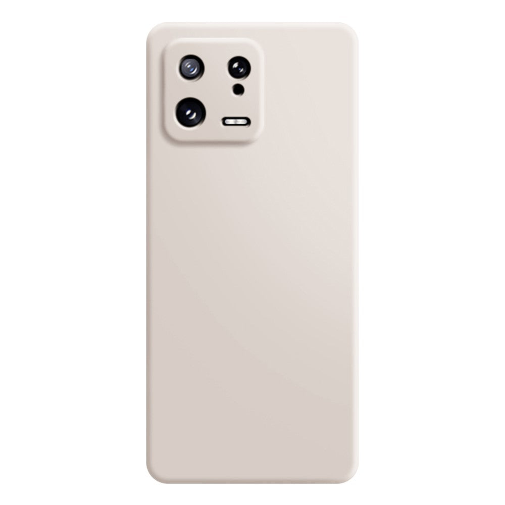 Rubberized Cellphone Shell TPU Case for Xiaomi 13 5G, Microfiber Lining Design Straight Edge Protective Cover